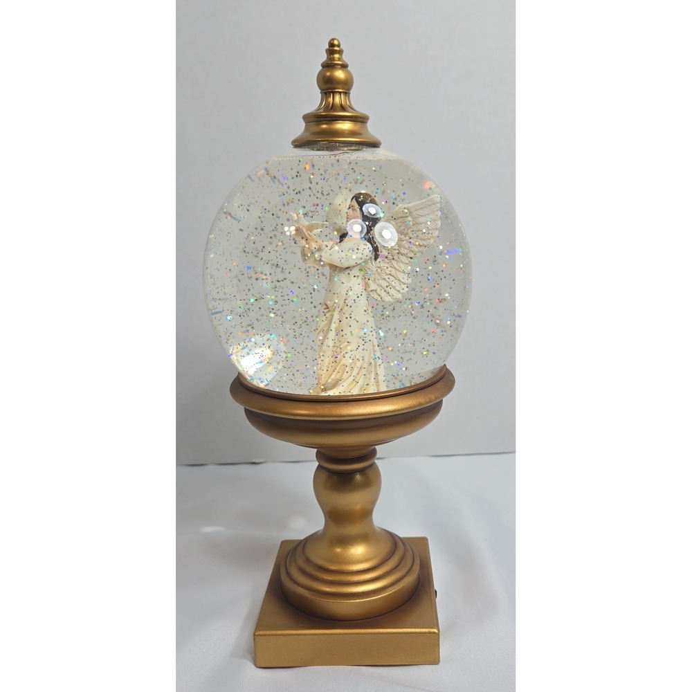 Cracker Barrel Angel Glitter Globe Illuminated Continual Glitter Motion video - Picture 6 of 14